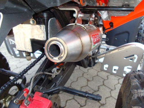 Exhaust compatible with Adly 500 Hurricane S 2005-2021, Deeptone Atv, Full system exhaust, including removable db killer 