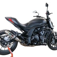 Exhaust compatible with Benelli 502 C 2019-2020, Deeptone Inox, Slip-on exhaust including removable db killer and link pipe, EPA-compliant 