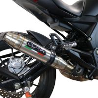 Exhaust compatible with Benelli 502 C 2019-2020, Deeptone Inox, Slip-on exhaust including removable db killer and link pipe, EPA-compliant 