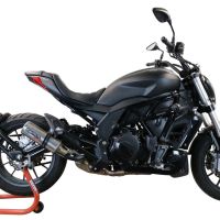 Exhaust compatible with Benelli 502 C 2021-2024, M3 Inox , Slip-on exhaust including removable db killer and link pipe, EPA-compliant 
