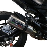 Exhaust compatible with Benelli 502 C 2021-2024, M3 Inox , Slip-on exhaust including removable db killer and link pipe, EPA-compliant 