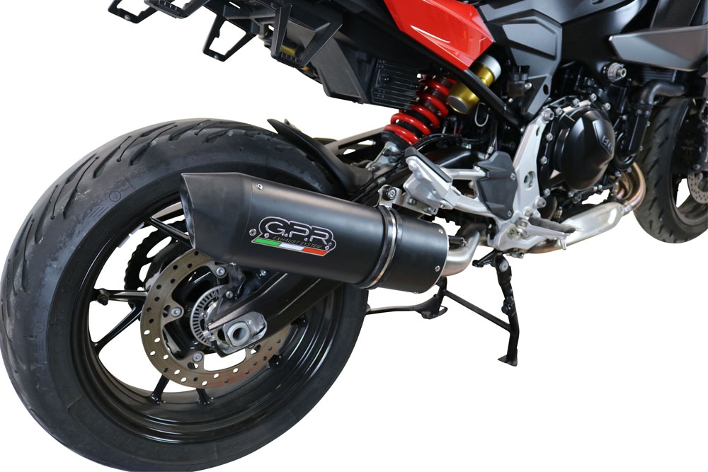 Exhaust compatible with Bmw F900XR F900R 2020-2025, Furore Evo4 Nero, Slip-on exhaust including removable db killer and link pipe, EPA-compliant 