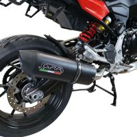 Exhaust compatible with Bmw F900XR F900R 2020-2025, Furore Evo4 Nero, Slip-on exhaust including removable db killer and link pipe, EPA-compliant 