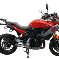 Exhaust compatible with Bmw F900XR F900R 2020-2025, M3 Black Titanium, Slip-on exhaust including removable db killer and link pipe, EPA-compliant 