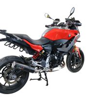 Exhaust compatible with Bmw F900XR F900R 2020-2025, M3 Black Titanium, Slip-on exhaust including removable db killer and link pipe, EPA-compliant 