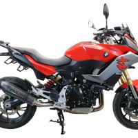 Exhaust compatible with Bmw F900XR F900R 2020-2025, GP Evo4 Poppy, Slip-on exhaust including removable db killer and link pipe 