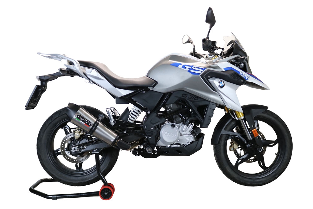 Exhaust compatible with Bmw G310GS 2022-2024, Gpe Ann. titanium, Full system exhaust, including removable db killer 