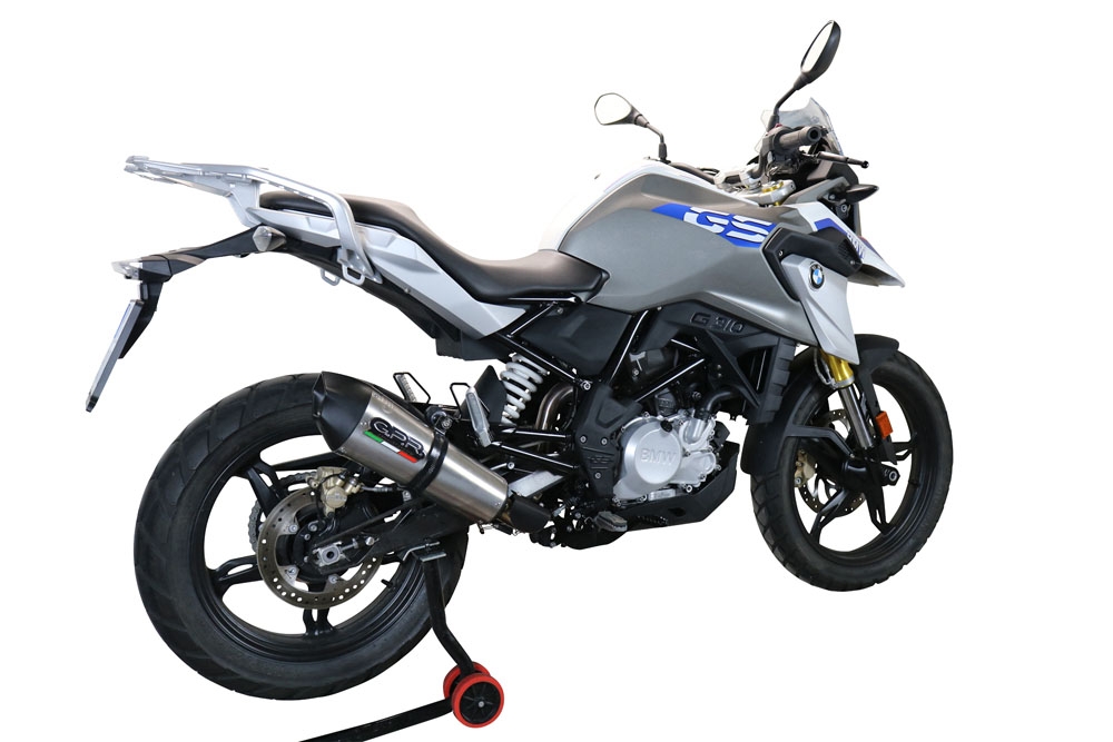 Exhaust compatible with Bmw G310GS 2022-2024, Gpe Ann. titanium, Full system exhaust, including removable db killer 