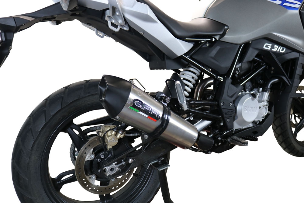 Exhaust compatible with Bmw G310GS 2022-2024, Gpe Ann. titanium, Full system exhaust, including removable db killer 