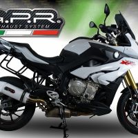 Exhaust compatible with Bmw S1000XR 2015-2016, Albus Ceramic, Slip-on exhaust including removable db killer and link pipe, EPA-compliant 