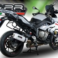 Exhaust compatible with Bmw S1000XR 2015-2016, Albus Ceramic, Slip-on exhaust including removable db killer and link pipe, EPA-compliant 