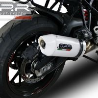 Exhaust compatible with Bmw S1000XR 2015-2016, Albus Ceramic, Slip-on exhaust including removable db killer and link pipe, EPA-compliant 