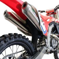 Exhaust compatible with Honda Crf 450 RWE 2019-2019, Pentacross Full Titanium, Full system exhaust, including dual silencers, removable db killers/spark arrestors 