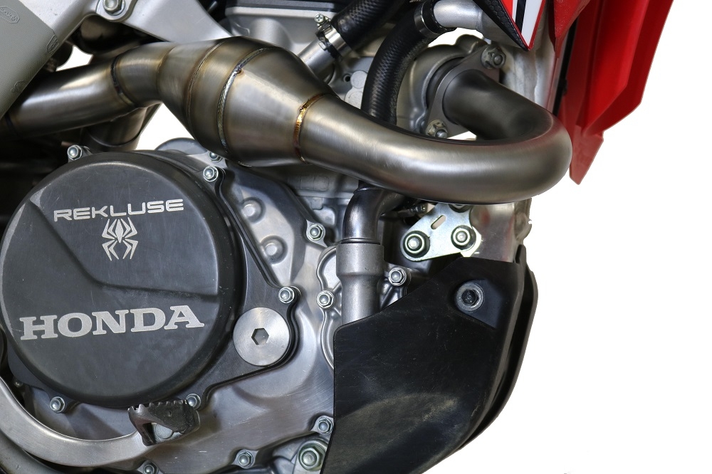 Exhaust compatible with Honda Crf 450 RWE 2019-2019, Pentacross Full Titanium, Full system exhaust, including dual silencers, removable db killers/spark arrestors 