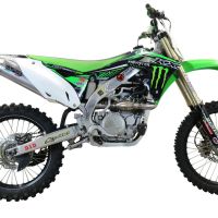 Exhaust compatible with Kawasaki KX450F 2012-2015, Pentacross Inox, Full system exhaust, including removable db killer/spark arrestor 