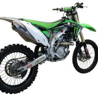 Exhaust compatible with Kawasaki KX450F 2012-2015, Pentacross Inox, Full system exhaust, including removable db killer/spark arrestor 