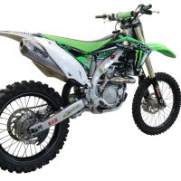 Exhaust compatible with Kawasaki KX450F 2012-2015, Pentacross Titanium, Full system exhaust, including removable db killer/spark arrestor 