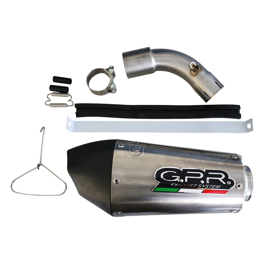 Exhaust compatible with Ktm 250 Adventure Sw 2020-2024, GP Evo4 Titanium, Slip-on exhaust including removable db killer and link pipe 