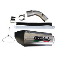 Exhaust compatible with Ktm 250 Adventure Sw 2020-2024, GP Evo4 Titanium, Slip-on exhaust including removable db killer and link pipe 