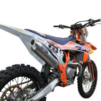 Exhaust compatible with Ktm 450 XC-F 2023-2025, Pentacross FULL Titanium, Full system exhaust, including removable db killer/spark arrestor 