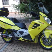 Exhaust compatible with Malaguti Spidermax 500 RS 2008-2011, Power Bomb, Slip-on exhaust including removable db killer and link pipe, not EPA-compliant 
