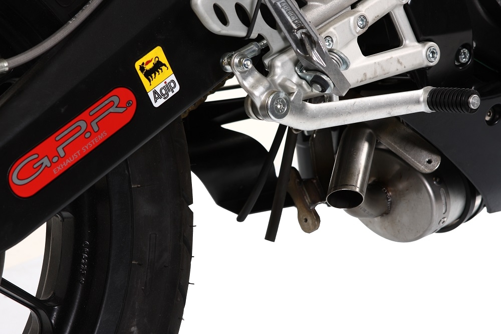 GPR exhaust compatible with  Derbi Gpr 125 2009-2010, Alluminio Ghost, Full system exhaust including removable db killer and catalyst, EPA-compliant 