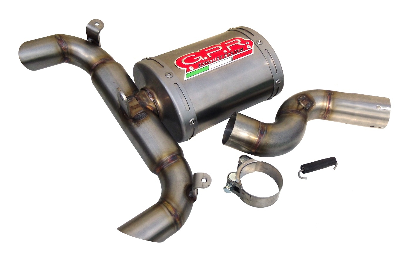 Exhaust compatible with Suzuki GSR600 2006-2011, Titanium Oval , Slip-on exhaust including removable db killer and link pipe, EPA-compliant 
