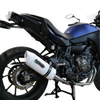 Exhaust compatible with Yamaha Tracer 7 2021-2024, Albus Ceramic, Full system exhaust, including removable db killer 