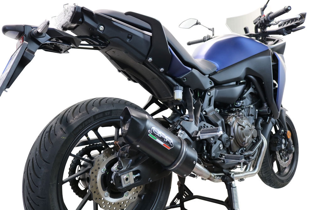 Exhaust compatible with Yamaha Tracer 700 2016-2019, Furore Nero, Full system exhaust, including removable db killer 