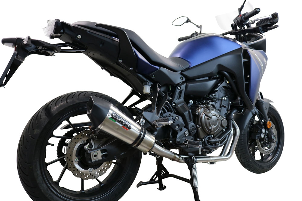 Exhaust compatible with Yamaha Tracer 700 2016-2019, Gpe Ann. titanium, Full system exhaust, including removable db killer 