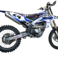 Exhaust compatible with Yamaha YZ250F 2020-2025, Pentacross Inox, Full system exhaust, including removable db killer/spark arrestor 