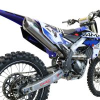 Exhaust compatible with Yamaha YZ250F 2020-2025, Pentacross Inox, Full system exhaust, including removable db killer/spark arrestor 