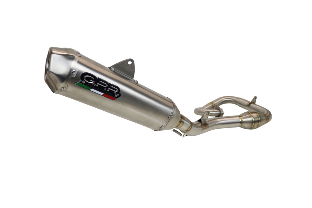 Exhaust compatible with Yamaha YZ250F 2020-2025, Pentacross Inox, Full system exhaust, including removable db killer/spark arrestor 