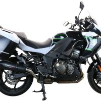 Exhaust compatible with Kawasaki Versys 1000 2019-2020, GP Evo4 Poppy, Slip-on exhaust including removable db killer and link pipe 