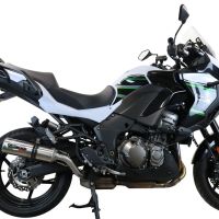 Exhaust compatible with Kawasaki Versys 1000 2021-2024, M3 Inox , Slip-on exhaust including removable db killer and link pipe, EPA-compliant 