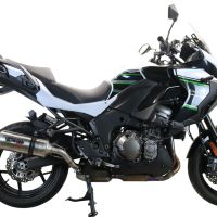 Exhaust compatible with Kawasaki Versys 1000 2019-2020, Satinox , Slip-on exhaust including removable db killer and link pipe, EPA-compliant 