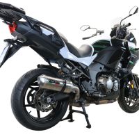 Exhaust compatible with Kawasaki Versys 1000 2019-2020, Satinox , Slip-on exhaust including removable db killer and link pipe, EPA-compliant 