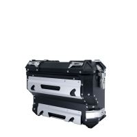 GPR TECH compatible with  Bmw R 1200 Gs Adventure 2014/2016 e3 GPR TECH Pair of side cases aluminum made with contoured right side, black color with specific pannier holder Capacity 38 LT. + 32 LT.