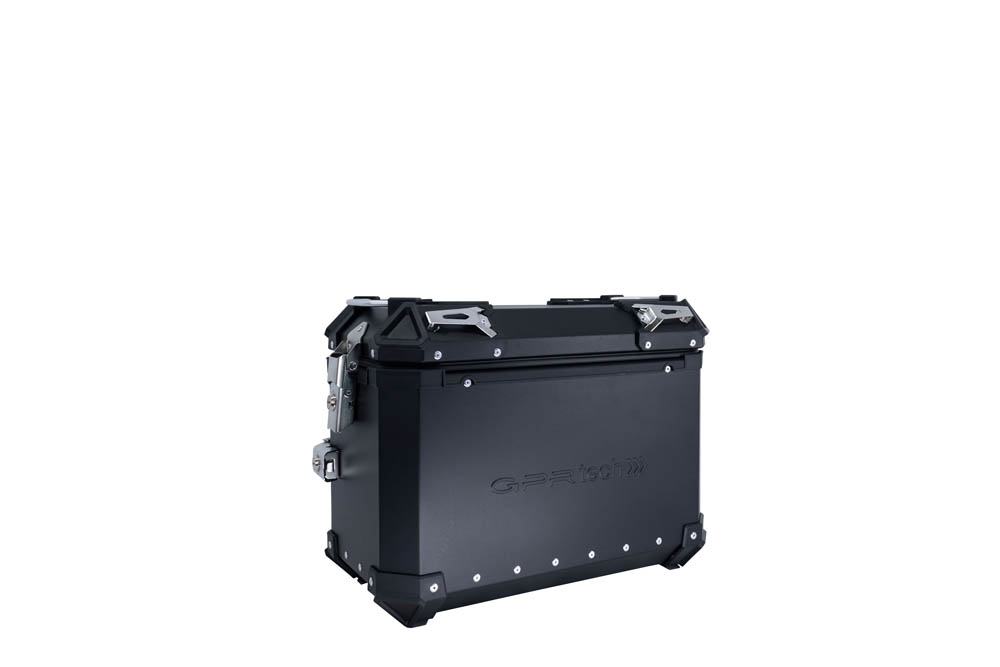 GPR TECH compatible with  BMW R 1300 GS Adventure 2023/2025 GPR TECH Triptych kit made in black color, with Top case 45 Lt + Side Cases 38 Lt + 38 Lt + general rack holder Top case capacity 45 Lt + side cases capacity 38 LT. + 38 LT.