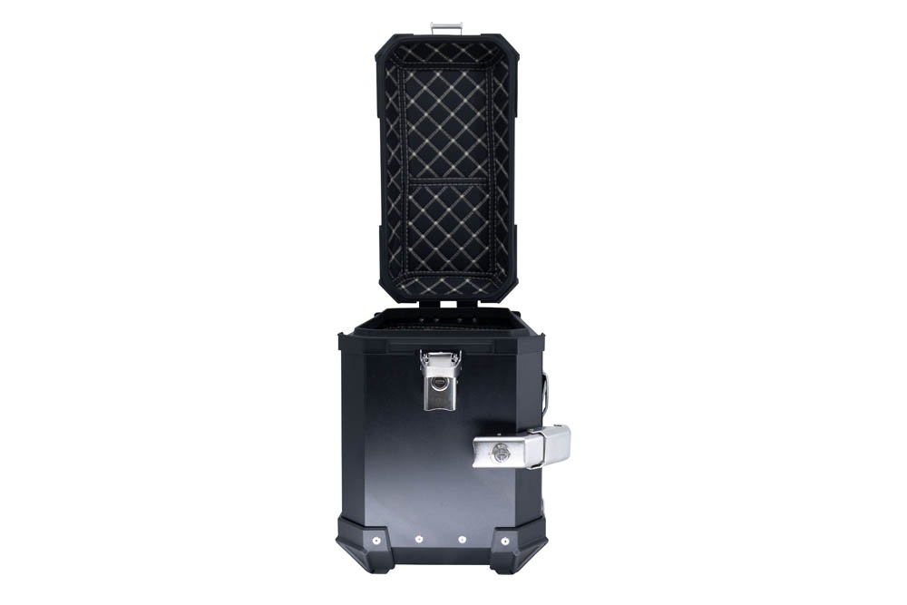 GPR TECH compatible with  Zontes 703 F 2025/2026 GPR TECH Pair of side cases aluminum made, black color with specific pannier holder Capacity 38 LT. + 38 LT.