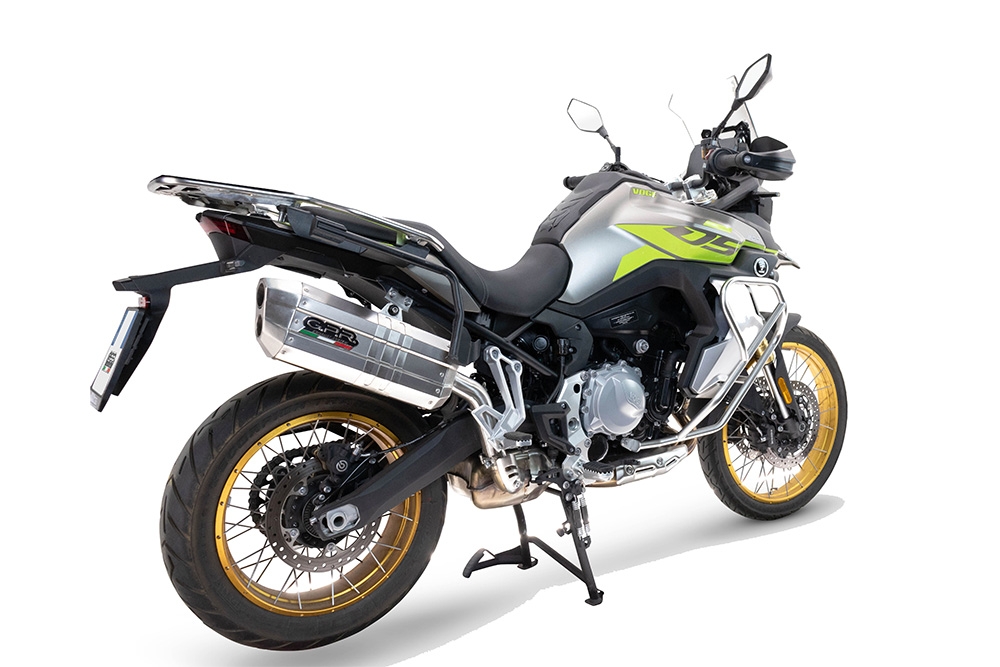 Exhaust compatible with Voge 900DSX 2024-2025, Hyper Sonic Titanium, Slip-on exhaust including removable db killer and link pipe, not EPA-compliant 