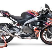 GPR exhaust compatible with  Aprilia RS 457 2024-2025, New Grand Prix Evo Titanium, Full system exhaust including removable db killer and catalyst, EPA-compliant 