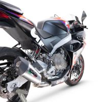 GPR exhaust compatible with  Aprilia RS 457 2024-2025, New Grand Prix Evo Titanium, Full system exhaust including removable db killer and catalyst, EPA-compliant 