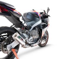 Exhaust compatible with Aprilia RS 457 2024-2025, Gpe Ann. titanium, Full system exhaust, including removable db killer 
