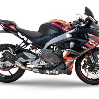 GPR exhaust compatible with  Aprilia RS 457 2024-2025, M3 Black Titanium, Full system exhaust including removable db killer and catalyst, EPA-compliant 