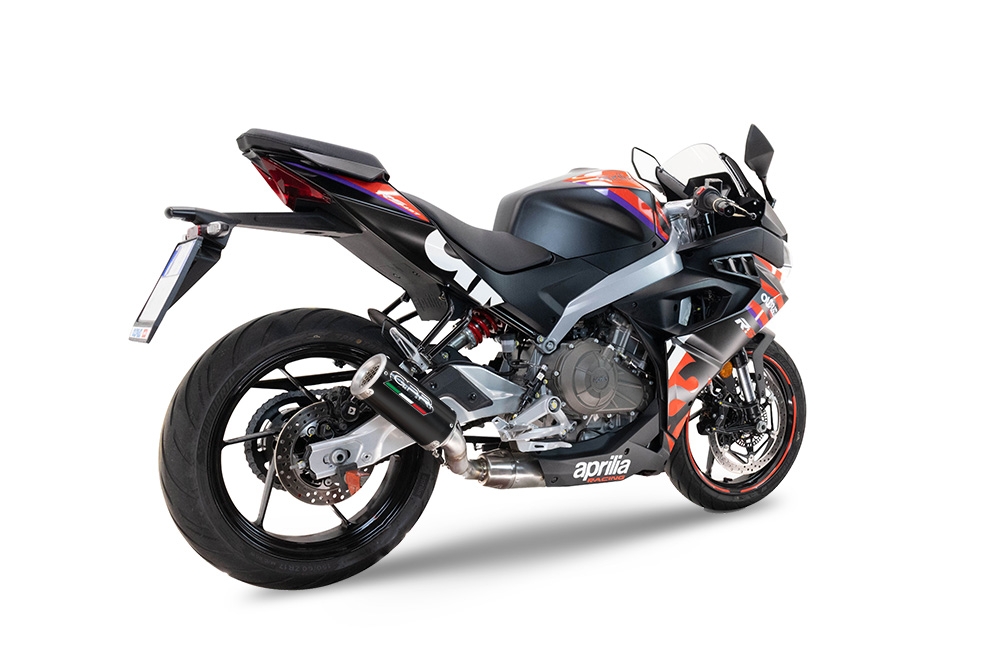 GPR exhaust compatible with  Aprilia RS 457 2024-2025, M3 Black Titanium, Full system exhaust including removable db killer and catalyst, EPA-compliant 