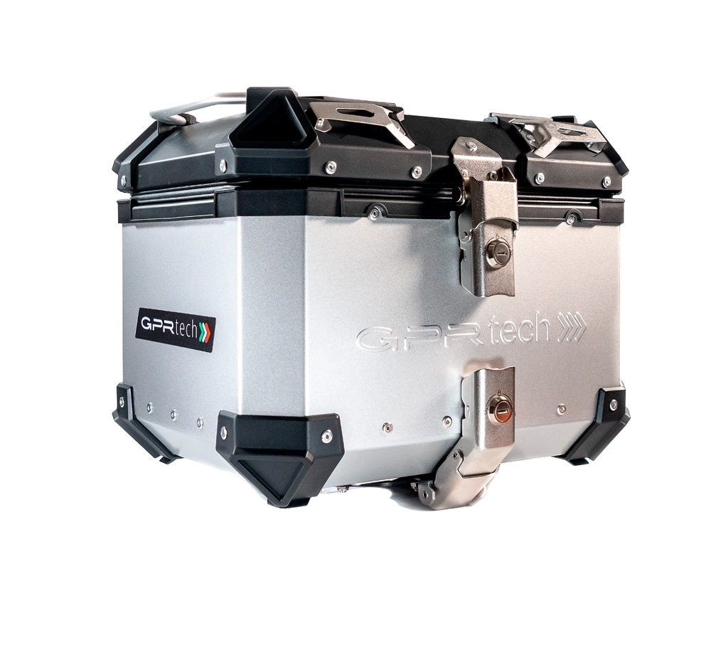 Top case GPR TECH compatible with  Bmw G 310 Gs 2017/2021 e4 GPR TECH Top case in aluminum, silver color with specific plate included Capacity 26 LT.