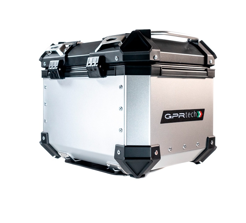 Top case GPR TECH compatible with  Bmw G 310 Gs 2017/2021 e4 GPR TECH Top case in aluminum, silver color with specific plate included Capacity 26 LT.