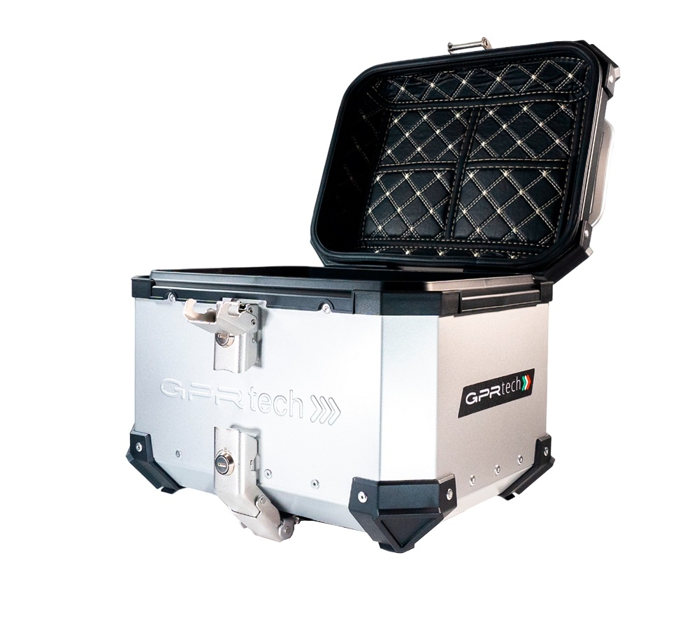 Top case GPR TECH compatible with  Bmw G 310 Gs 2017/2021 e4 GPR TECH Top case in aluminum, silver color with specific plate included Capacity 26 LT.