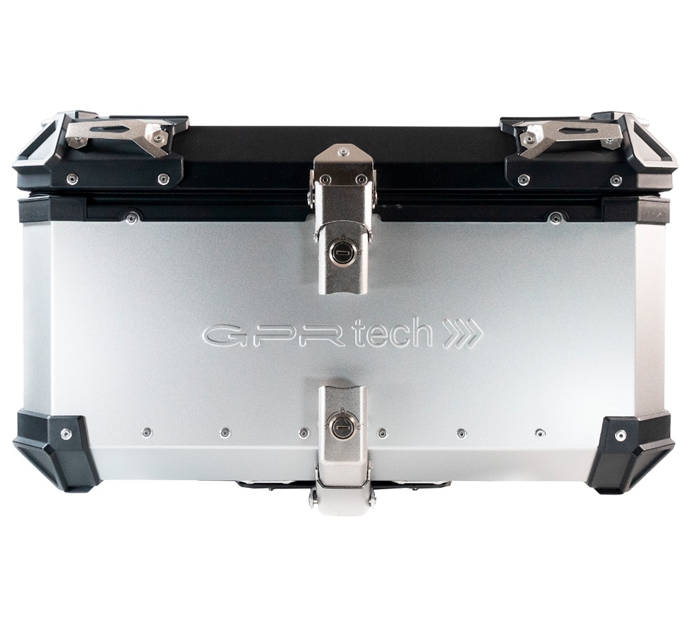 Top case GPR TECH compatible with  Bmw G 310 Gs 2022/2024 e5 GPR TECH Top case in aluminum, silver color with specific plate included Capacity 55 LT.